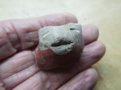 RARE PRE COLUMBIAN Aztec Mayan Inca CLAY FIQURE HEAD  500 BC TO 1000 AD  L-6 • $19.99