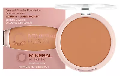 Mineral Fusion Foundation Base Warm Honey 6 Pressed Powder .32 Oz Build Coverage • $10.99