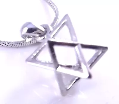 £6.95 • Buy Star Of David Magen Merkabah Necklace Pendant Merkava Jewish Merkaba Silver
