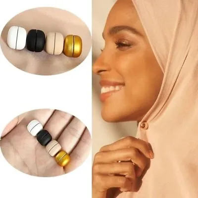No Snag Super Strong Hijab Magnetic Pins Magnetic Scarf Brooch Round Clip Sale • $3.72