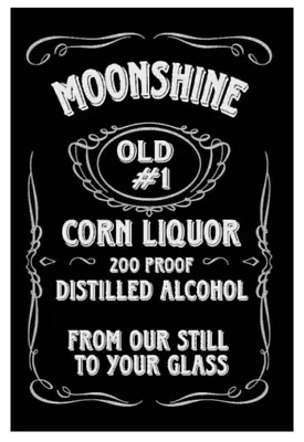 Drinking - Moonshine - 4x6 - Vinyl Decal Sticker Car Cup Window Cooler Bar • $5.39