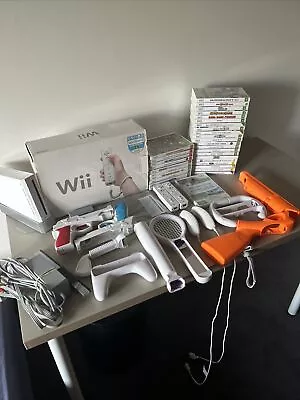 Nintendo Wii Console Bundle + 32 Games And Accessories - All Tested • $199