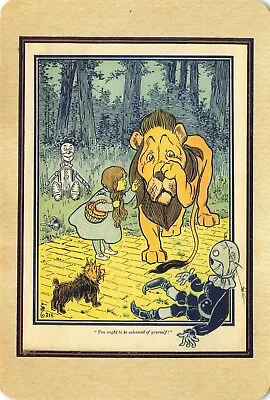 1913 Wizard Of Oz Postcard: Lion Scares Scarecrow Dorothy Is Upset 4  X 6  • $4.99