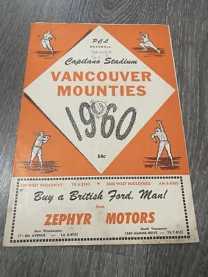 1960 Salt Lake City Bees /Vancouver Mounties PCL  AAA Program Pirates • $22.17