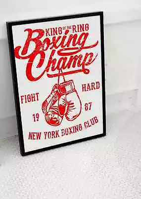 Boxing Fight Club Poster  Print Sports Art A3 A4 Size • £12.45