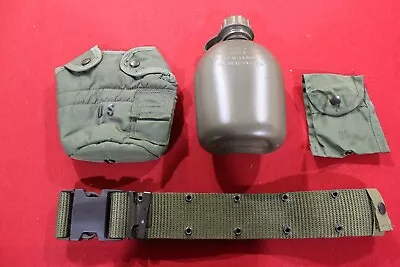 Military Surplus Equiptment Weeb Belt Large Canteen / Pouch Compass/ First Aid • $39.99