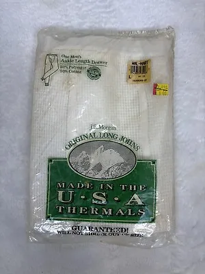 Vintage Deadstock J.E. Morgan Men’s Large Thermal Long Johns Pants Made In USA • $20.97