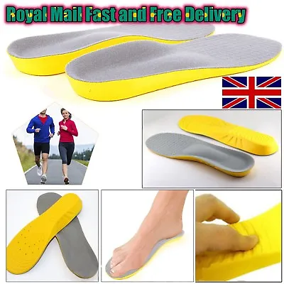£3.49 • Buy Memory Foam Orthopaedic Unisex Shoe Insoles Pads Trainer Foot Feet Comfort Heel