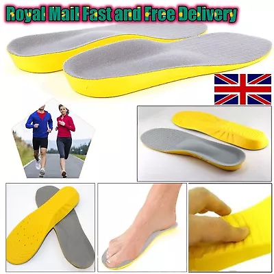 £3.75 • Buy Memory Foam Orthopaedic Unisex Shoe Insoles Pads Trainer Foot Feet Comfort Heel