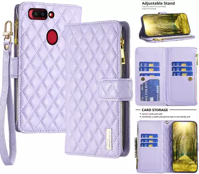 Oppo R11S Fashion Diamond-quilted PU Leather Multifunction Wallet Case • $15.50