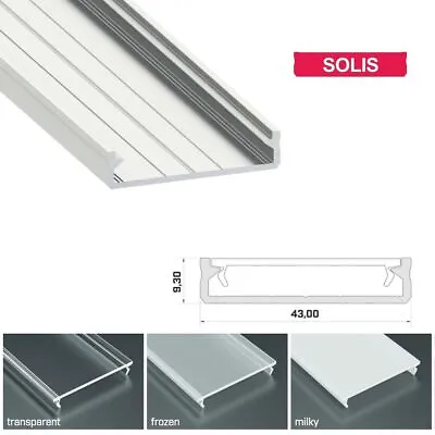 1 Meter Aluminium Channel For LED Strip Light Cover PVC Profile Slim Diffuser  • £7.79