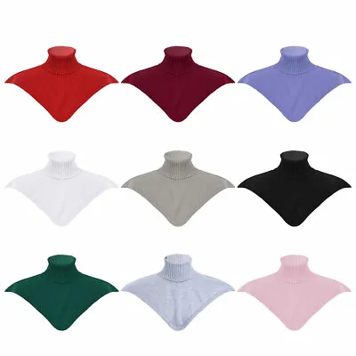 High Grade Wool Detachable Turtleneck Faux Mock Dickey Knitted Fake Neck Collar • $4.74