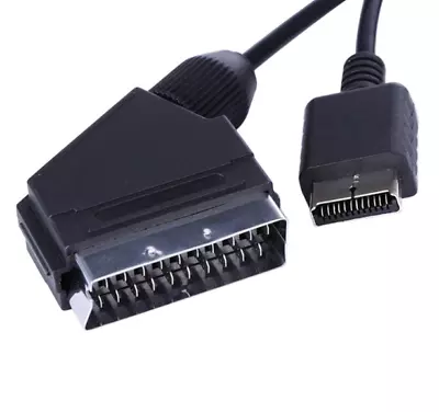 Video Cable PS1 PS2 PS3 Lead Scart Audio RGB Sony Psone Pal And Jap Av TV • £11.22