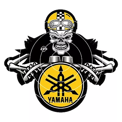 60MM YAMAHA DEM BONES STICKER Motorbikes Scooters Helmets • £2.99