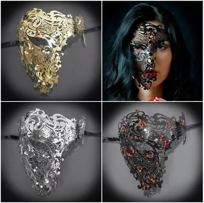 Phantom Masquerade Masks Women Men For Masquerade Ball Mask Luxury Metal  • $24.95