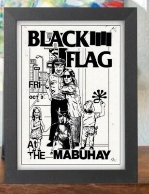 $12.99 • Buy Black Flag Live At The Mabuhay Oct. 3 Punk Rock 80s Concert Music Mini Poster 