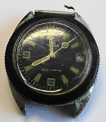 Vintage Watch Diving Yema Junior IN Marine Fe 140-1 • $54.96