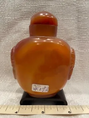 Hand Carved Agate Snuff Bottle Natural Color ( Floater) # 9 • $195