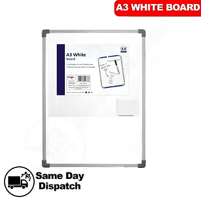 £6.85 • Buy A3 Dry Wipe Mini Office Whiteboard Notice Memo Art Drawing White Board