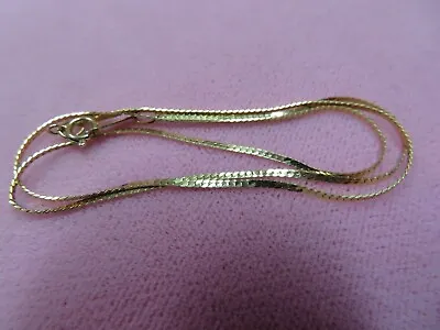 15  Vtg 14K Serpentine Chain Choker Necklace With Spring Clasp 1.73 Grams • $139.90