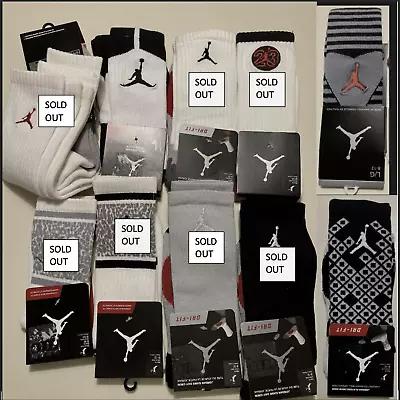 Jordan Crew Socks-Grey • $21