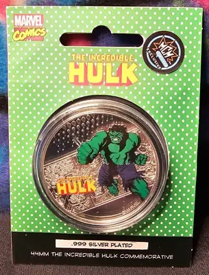 Marvel Limited Edition .999 Silver Plated Hulk Collectible Coin • $26