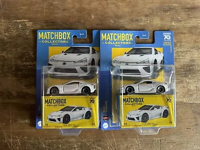 Matchbox Collectors 2012 Lexus LFA White New Free Shipping Lot Of 2 • $32.95