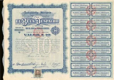 Compania Minera El Buen Despacho - Mexican Stocks & Bonds • $50