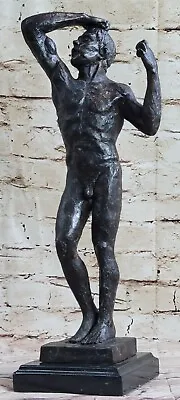 Rodin Rodin's Classical Male Nude Bronze Marble Statue Sculpture Art Sensual Man • $249.50