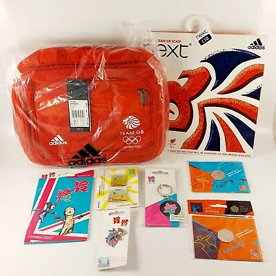 Team GB London Olympics 2012 Adidas Washkit Scarf Badges Keyring Postcards • £64.99
