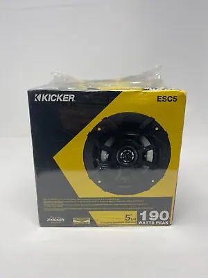 KICKER 48ESC5 5 1/4 Inch 2 Way Coaxial Speakers 190 Watts Peak 4 Ohm - NEW • $49.95