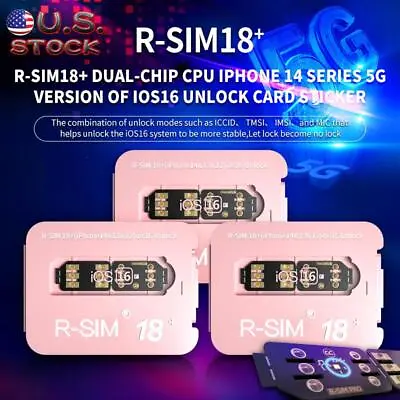 RSIM 18+ Nano Unlock Card For IPhone 14 Plus 13 12 Pro Max 11 Pro IOS 16 • $9.99