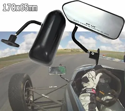 F1 Style Car Black ABS Racing Side Mirror Mk3 Mk4 Mk5 Golf Jetta Beetle S3 S4 A4 • $105