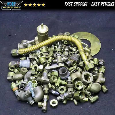 $49.55 • Buy Bulk Lot Of Brass Fittings Plumbing Gas Various T's Elbows Wire Reducers 29lbs A