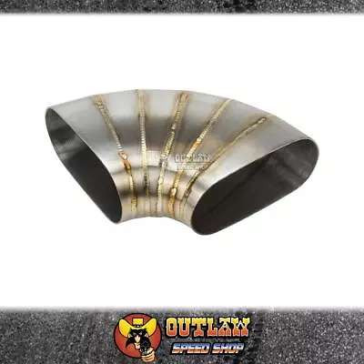 PROFLOW PIE CUT WELDED S/S OVAL TUBE HORIZONTAL 4.0  X 90° - PFESS-PCHW400-90 • $84