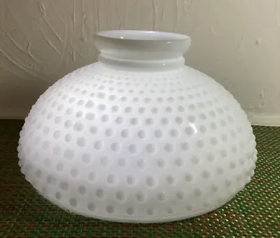 Vintage Hobnail White Milk Glass Hurricane Lamp Shade 9 7/8  Fitter • $32