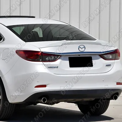 For 14-17 Mazda 6 Mazda6 Pearl White V-Style Rear Trunk Lid Spoiler Wing W-Power • $78.99