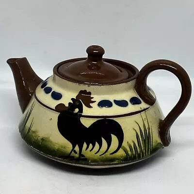 Vintage Longpark Pottery Teapot Cockerel Motto Ware From Ingleton • £6.99