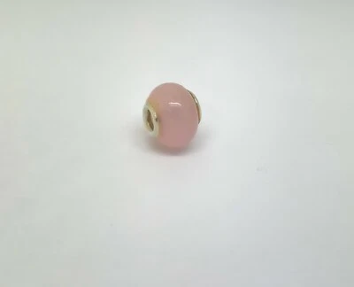 $22.99 • Buy Baby Pink  Design Genuine 925 Sterling Silver Murano Charm