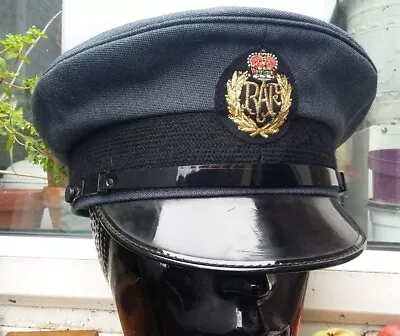 57 Cm RAF ROYAL AIR FORCE Issue PEAK CAP/HAT Military Pilot No1 Dress Visor VTG • £17.99