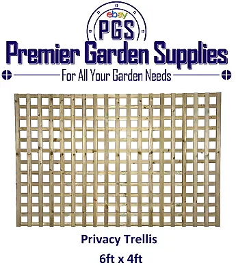 £35 • Buy 6x4 Heavy Duty Privacy Squared Trellis Fence Topper Lattice TREATED Wood 