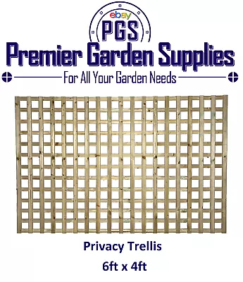 6x4 Heavy Duty Privacy Squared Trellis Fence Topper Lattice TREATED Wood  • £35