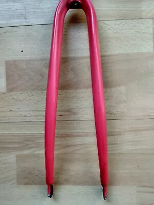 Vintage Steel 1  Threaded Steerer 27/700 Retro Road Racing Bike Fork In Pink • £19.99