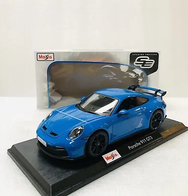 1/18 Maisto 2022 Porsche 911 GT3 Blue Diecast Special Edition • $36.95