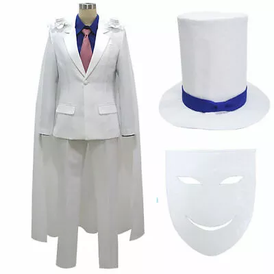 DETECTIVE CONAN Magic Kaito Kid The Phantom Thief Uniforms Cosplay & • $85