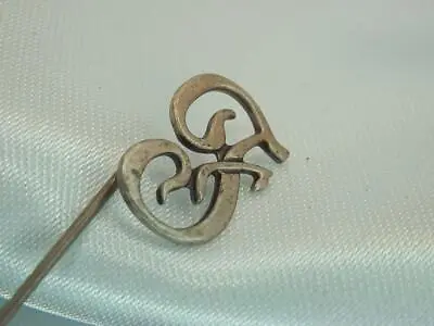 Pretty B Sterling Signed Initial F Stick Pin Vintage 60's Brooch 182MY0 • $17.99