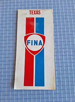 Vintage 1974 FINA Texas State Travel Road Map • $4.95