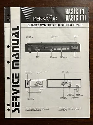 Kenwood Basic T1 T1L Stereo Tuner Service Manual Original Genuine Rare Vintage • $14.99