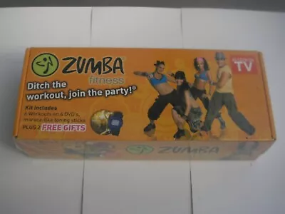 ZUMBA FITNESS KIT 6 WORKOUTS ON 4 DVD's + TONING STICKS {NEW & SEAALED) • $59