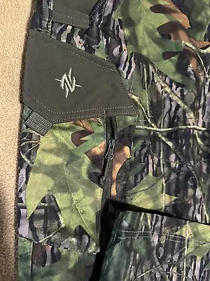 Nomad Mens Stretch-Lite Camo MossyOak Shadowleaf Turkey Hunting Camo Pants L • $50